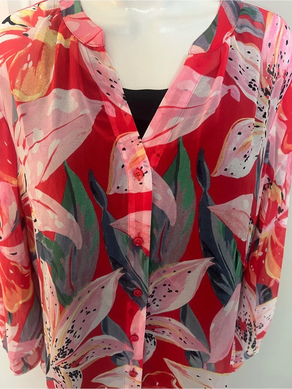 NWOT CHICOS DREAMY LILY TOP BLOUSE SZ 2/12/LG MSRP $99 - Picture 3 of 12